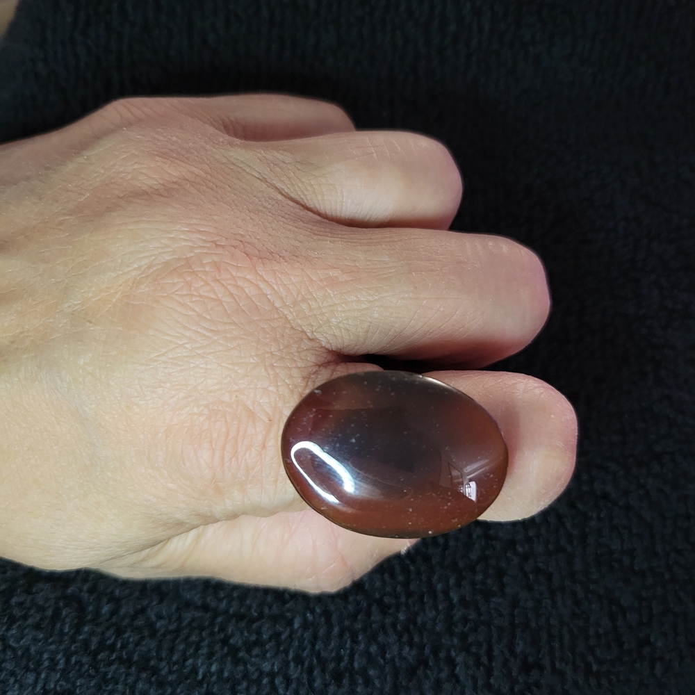 Brown Stone Statement Ring - image 1